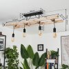 Yaak Plafondlamp Bruin, Zwart, 4-lichts