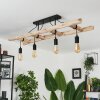 Yaak Plafondlamp Bruin, Zwart, 4-lichts