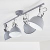 Dompierre Plafondlamp Grijs, Wit, 4-lichts