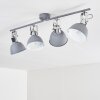 Dompierre Plafondlamp Grijs, Wit, 4-lichts