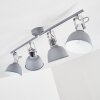 Dompierre Plafondlamp Grijs, Wit, 4-lichts