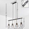 Bacau Hanglamp Zwart-Goud, 4-lichts