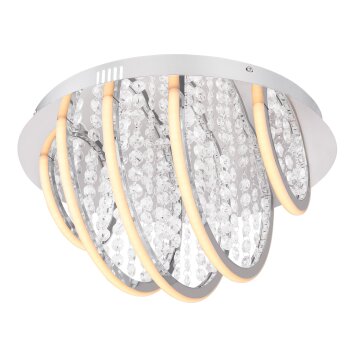 Globo GERT Plafondlamp Duidelijk, Wit, 1-licht, Kleurwisselaar