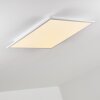 Salmi Plafondlamp LED Aluminium, Wit, 1-licht, Afstandsbediening