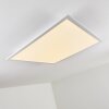 Salmi Plafondlamp LED Aluminium, Wit, 1-licht, Afstandsbediening