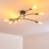 Duvin Plafondlamp Zwart, 6-lichts
