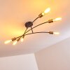 Duvin Plafondlamp Zwart, 6-lichts