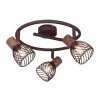 Globo ISABELLE Spot lamp spiraal Roest, 3-lichts
