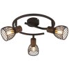 Globo ISABELLE Spot lamp spiraal Roest, 3-lichts