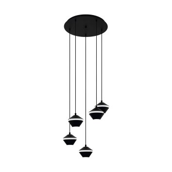 Eglo PERPIGO Hanger LED Zwart, 5-lichts