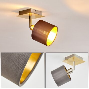 Tibro Plafondlamp Messing, Nikkel mat, 1-licht