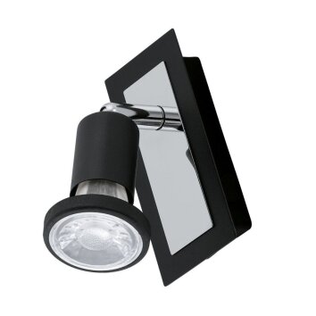Eglo SARRIA Muurlamp LED Chroom, Zwart, 1-licht