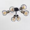 Bacau Plafondlamp Zwart, 6-lichts