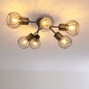 Bacau Plafondlamp Zwart, 6-lichts