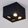 Baishan Plafondlamp Zwart, 4-lichts