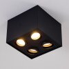 Baishan Plafondlamp Zwart, 4-lichts