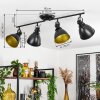 Koppom Plafondlamp Zwart, 4-lichts
