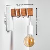 Barbengo Muurlamp Bruin, Wit, 1-licht
