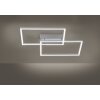 Leuchten Direkt IVEN Plafondlamp LED roestvrij staal, 2-lichts, Afstandsbediening