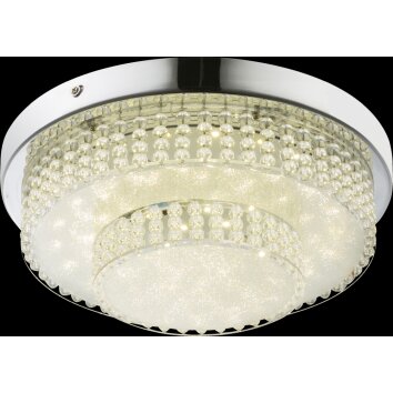 Globo Cake Plafondlamp LED Chroom, 1-licht