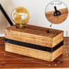 Montgomery Tafellamp Hout donker, Zwart, 1-licht