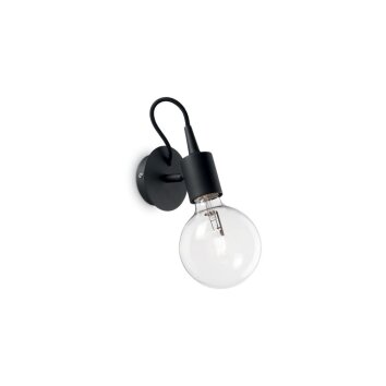Ideallux EDISON Muurlamp Zwart, 1-licht