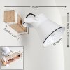 Oksbol Wandlamp Hout donker, Wit, 1-licht