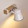 Oksbol Wandlamp Hout donker, Wit, 1-licht
