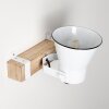 Oksbol Wandlamp Hout donker, Wit, 1-licht