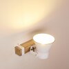 Oksbol Wandlamp Hout donker, Wit, 1-licht