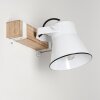 Oksbol Wandlamp Hout donker, Wit, 1-licht