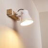 Oksbol Wandlamp Hout donker, Wit, 1-licht