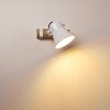 Oksbol Wandlamp Hout donker, Wit, 1-licht