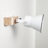 Oksbol Wandlamp Hout donker, Wit, 1-licht