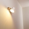 Oksbol Wandlamp Hout donker, Wit, 1-licht