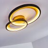 Baiyin Plafondlamp LED Zwart-Goud, 1-licht