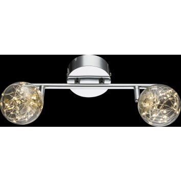 Globo XMAS Plafondlamp LED Nikkel mat, 2-lichts