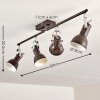 Danikon Plafondlamp Bruin, 4-lichts