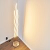 Mapleton Staande lamp LED Nikkel mat, 3-lichts, Afstandsbediening