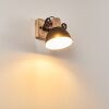 Orny Muurlamp Antraciet, Hout licht, 1-licht