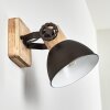 Orny Muurlamp Antraciet, Hout licht, 1-licht