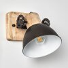 Orny Muurlamp Antraciet, Hout licht, 1-licht