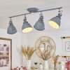 Koppom Plafondlamp Blauw, Grijs, 4-lichts