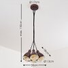 Timola Hanglamp Beige, Donkerbruin, 7-lichts
