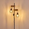 Barbengo Staande lamp Hout licht, Zwart, 2-lichts