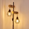 Barbengo Staande lamp Hout licht, Zwart, 2-lichts
