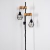 Barbengo Staande lamp Hout licht, Zwart, 2-lichts