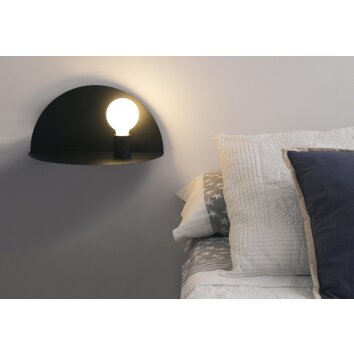 Faro Barcelona Nit Muurlamp Zwart, 1-licht