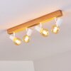 Barbengo Plafondlamp Hout licht, Wit, 4-lichts