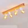 Barbengo Plafondlamp Hout licht, Wit, 4-lichts